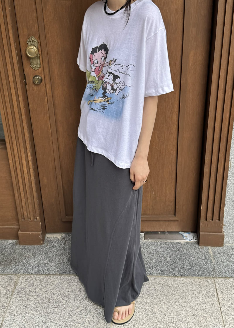 Le Etoile - Korean Women Fashion - #momslook - Raw-Edge Panel Skirt - 3