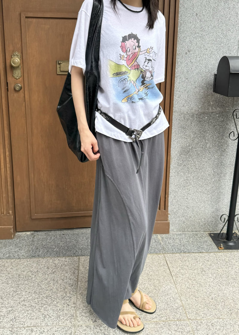 Le Etoile - Korean Women Fashion - #momslook - Raw-Edge Panel Skirt - 7