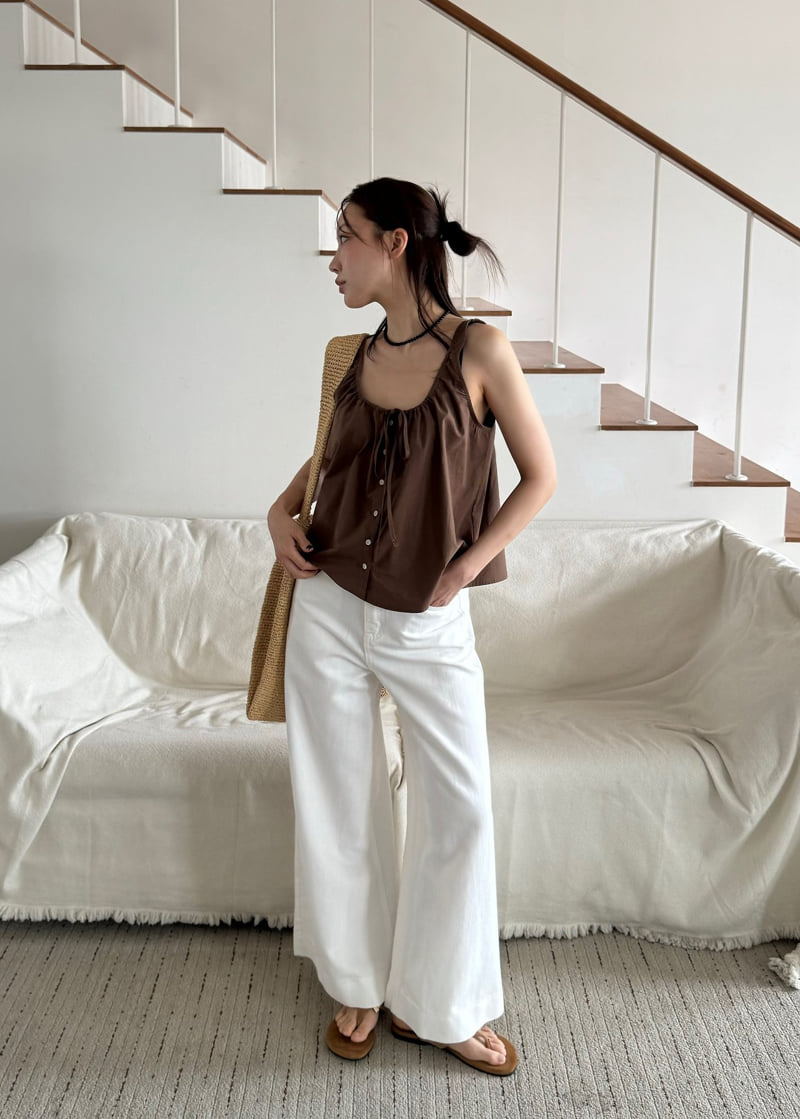 Le Etoile - Korean Women Fashion - #momslook - Wide-Leg Denim Pants