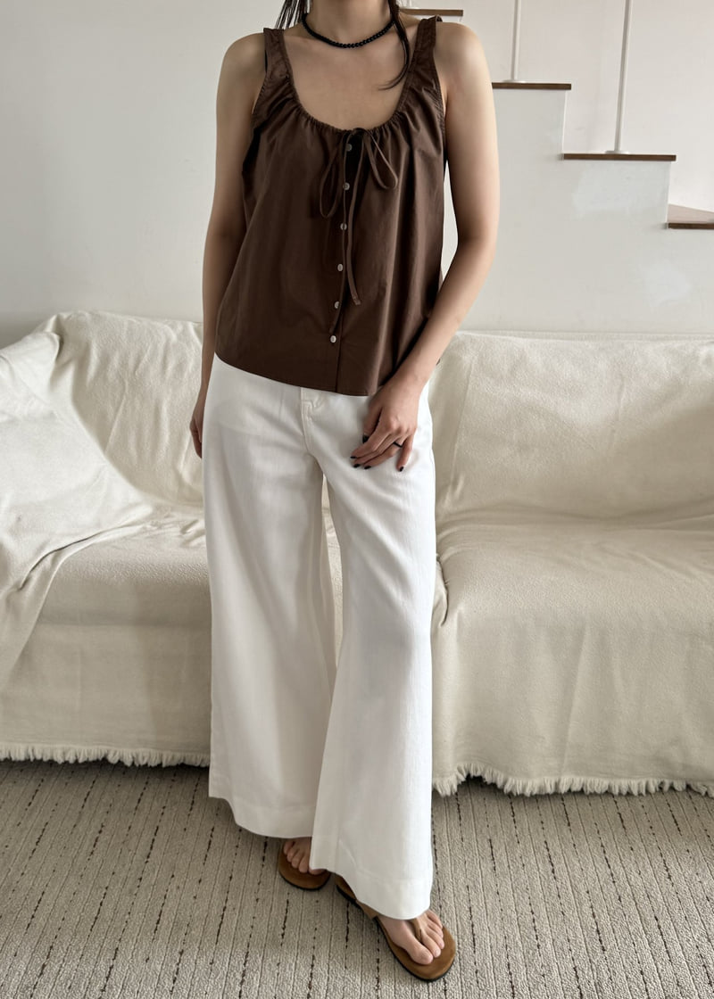 Le Etoile - Korean Women Fashion - #momslook - Wide-Leg Denim Pants - 2