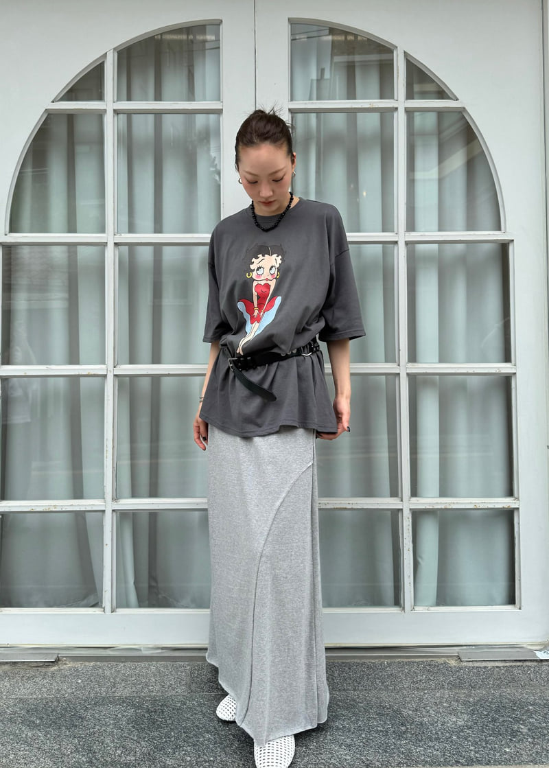 Le Etoile - Korean Women Fashion - #pursuepretty - Raw-Edge Panel Skirt - 11