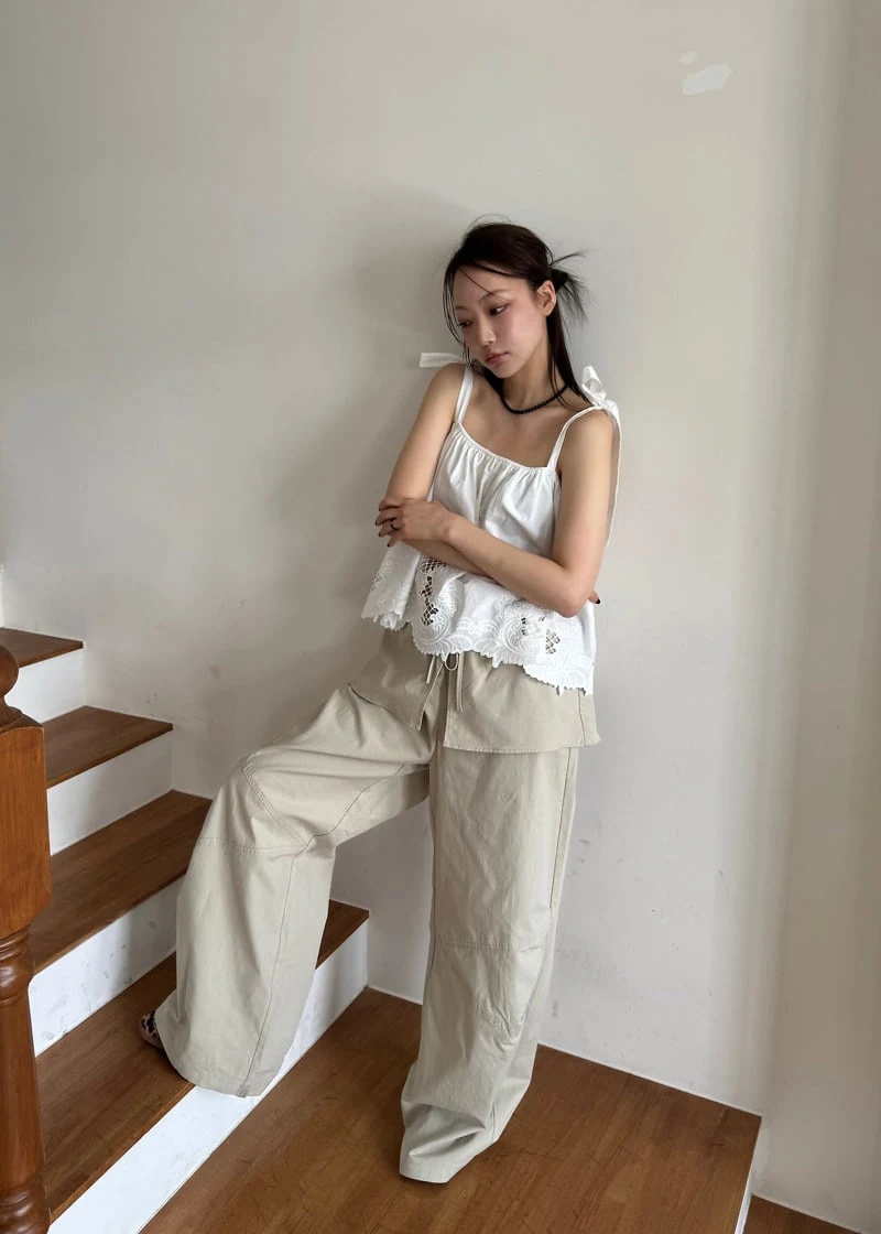 Le Etoile - Korean Women Fashion - #pursuepretty - Cotton Embroidered Top
