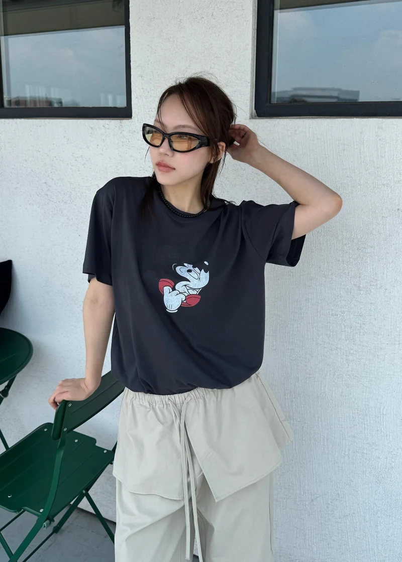Le Etoile - Korean Women Fashion - #restrostyle - Phone Mickey Tee - 7