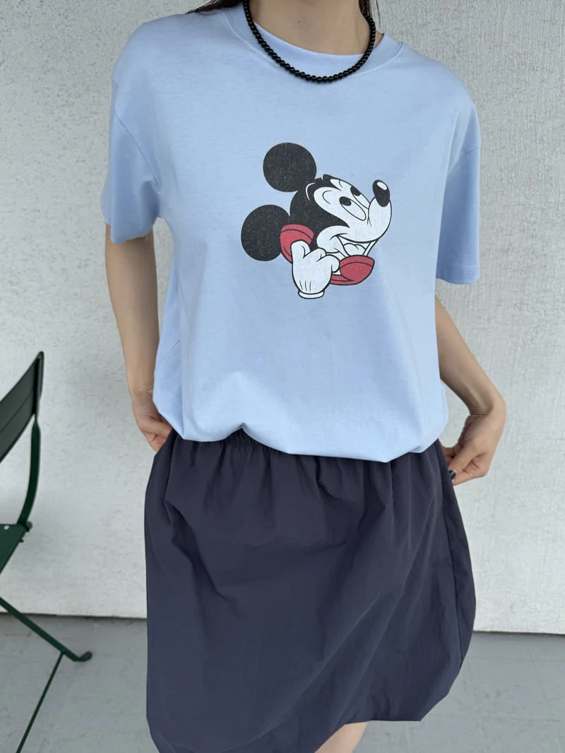 Le Etoile - Korean Women Fashion - #romanticstyle - Phone Mickey Tee - 8