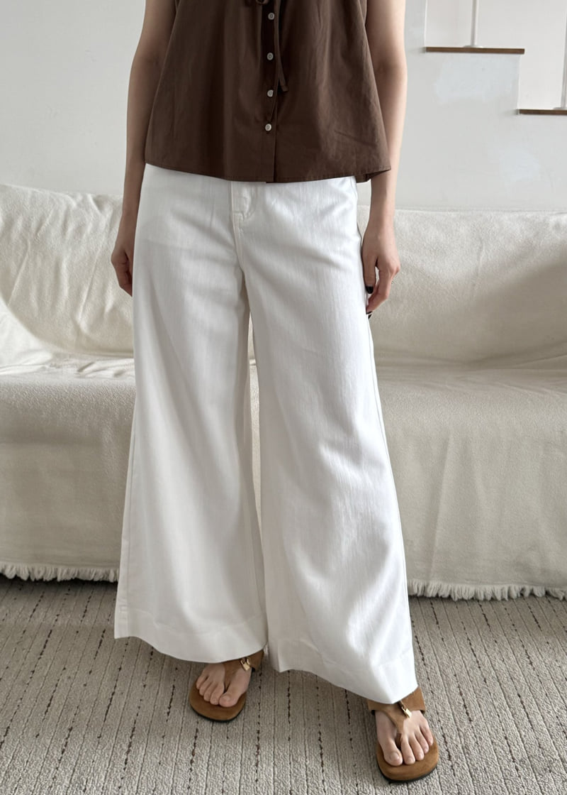 Le Etoile - Korean Women Fashion - #shopsmall - Wide-Leg Denim Pants - 10