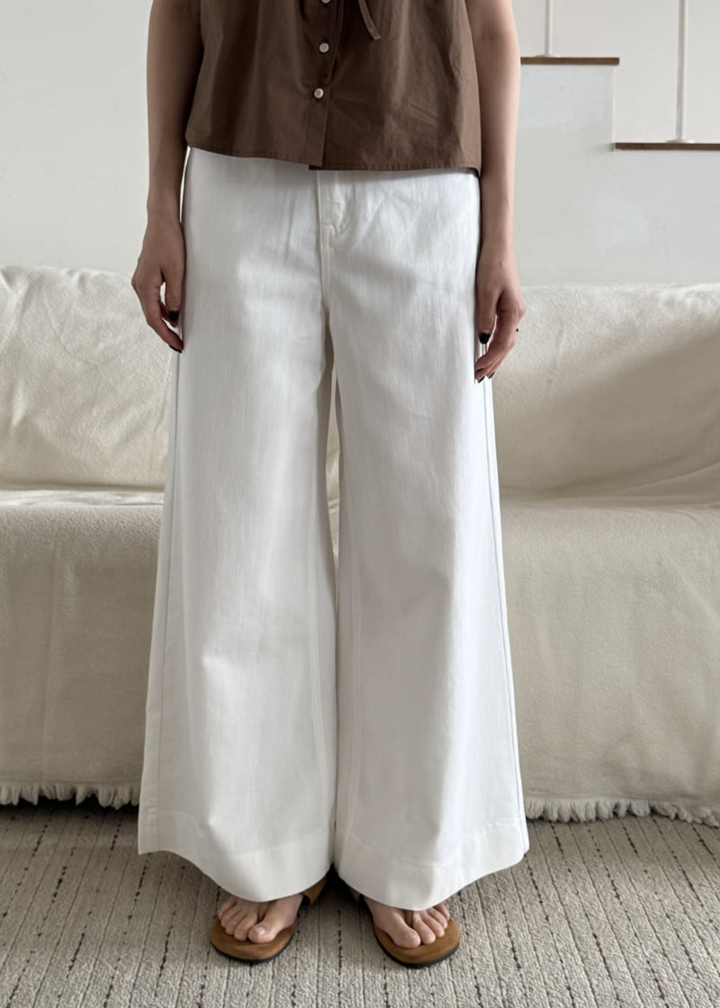 Le Etoile - Korean Women Fashion - #thatsdarling - Wide-Leg Denim Pants - 11