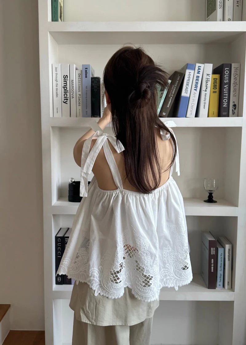 Le Etoile - Korean Women Fashion - #thatsdarling - Cotton Embroidered Top - 5