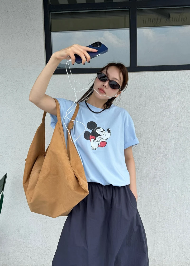 Le Etoile - Korean Women Fashion - #thelittlethings - Phone Mickey Tee - 11