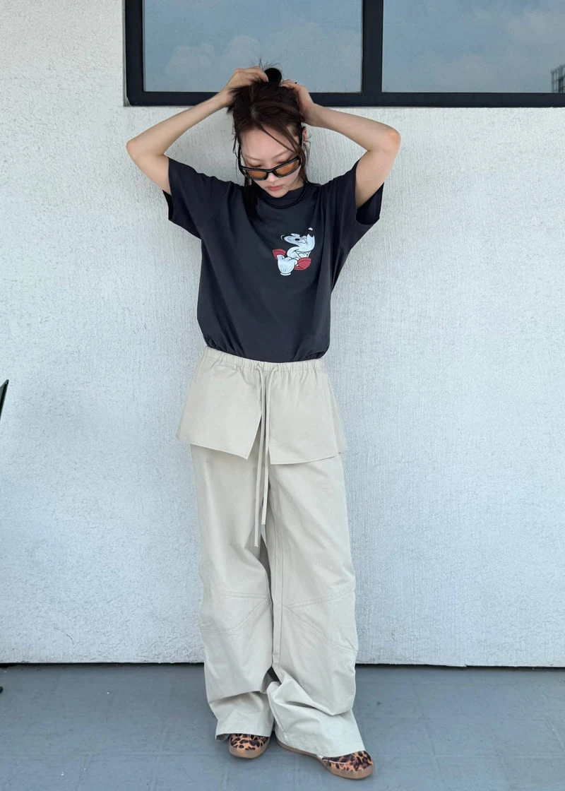 Le Etoile - Korean Women Fashion - #vintagekidsstyle - Phone Mickey Tee - 5