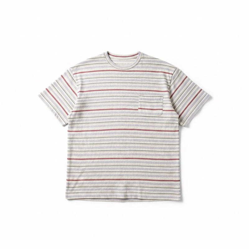 Le Etoile - Korean Women Fashion - #womensfashion - Striped Boxy Pocket Tee - 10