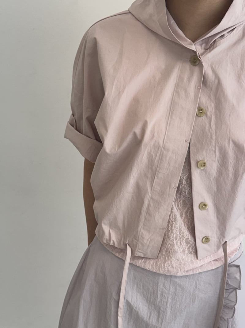 Le Etoile - Korean Women Fashion - #womensfashion - Hooded Cotton Shirt - 9