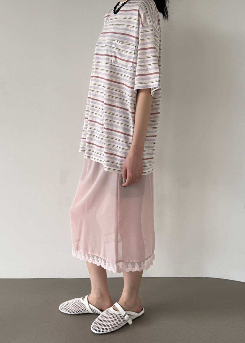 Le Etoile - Korean Women Fashion - #womensfashion - Chiffon Lace Skirt - 2