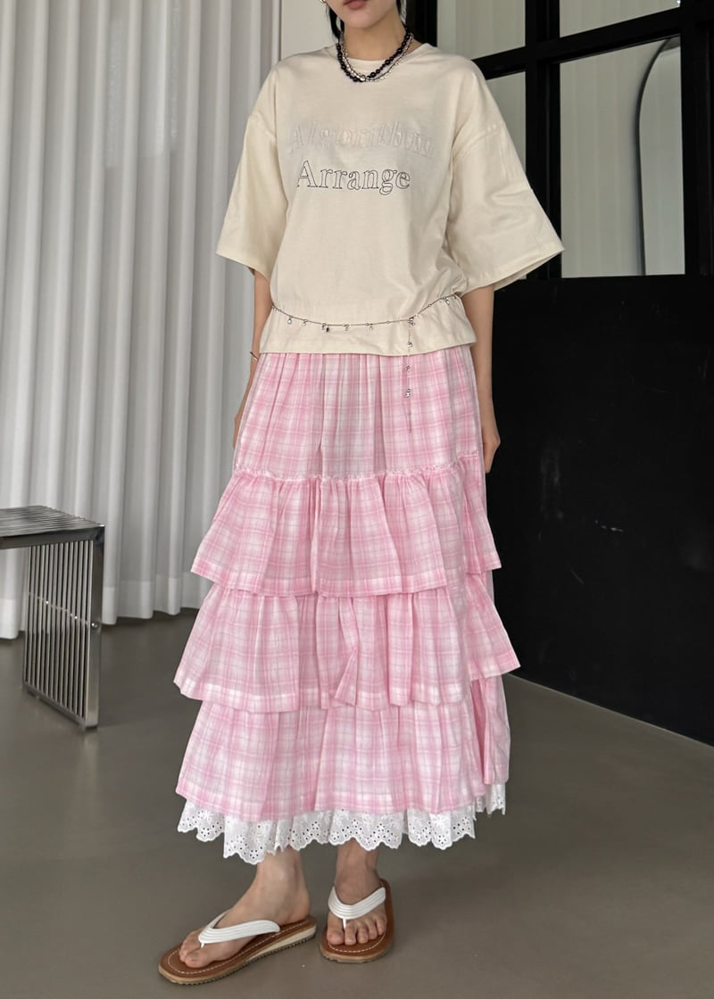 Le Etoile - Korean Women Fashion - #womensfashion - Y-Tiered Skirt - 8