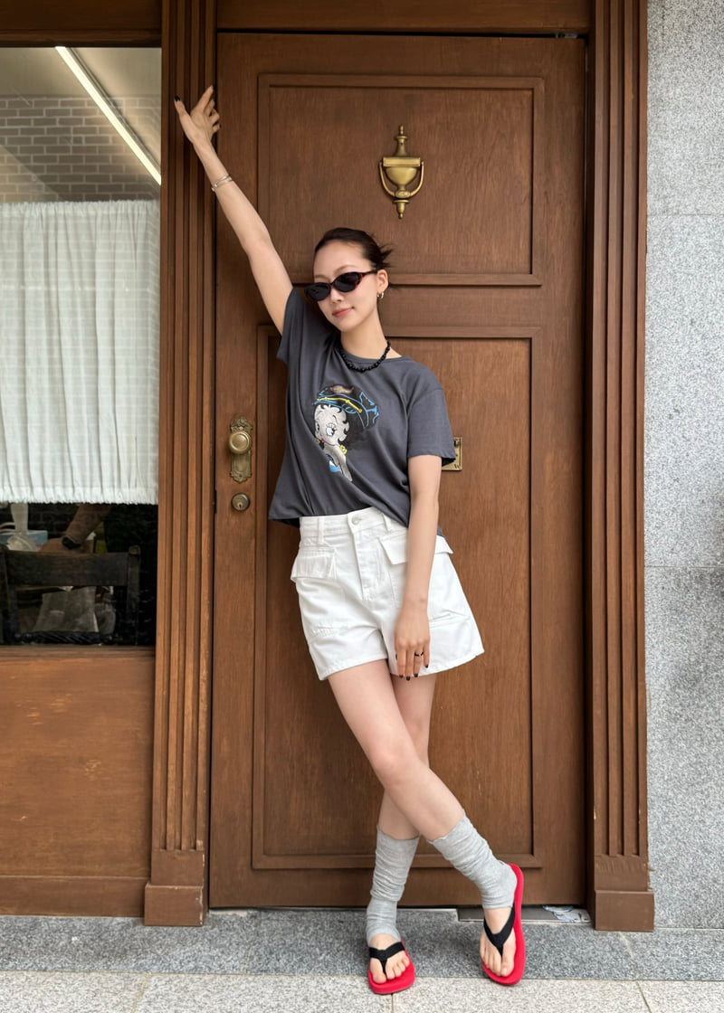 Le Etoile - Korean Women Fashion - #womensfashion - Washed Cargo Pants