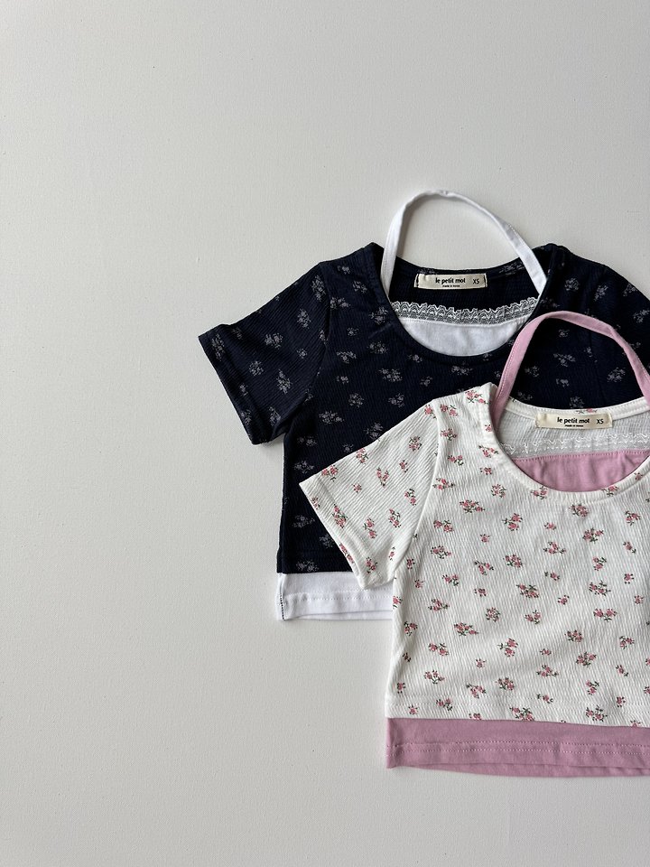 Le petitmot - Korean Children Fashion - #childofig - Flower Halter Neck Tee - 2