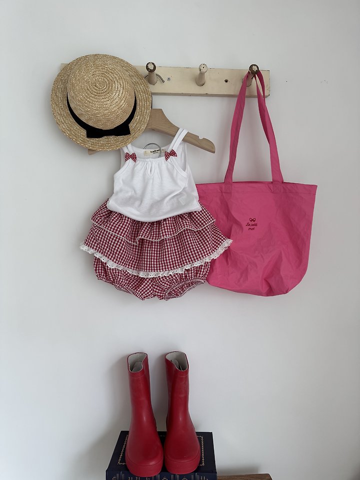 Le petitmot - Korean Children Fashion - #designkidswear - Check Frill Shorts - 8