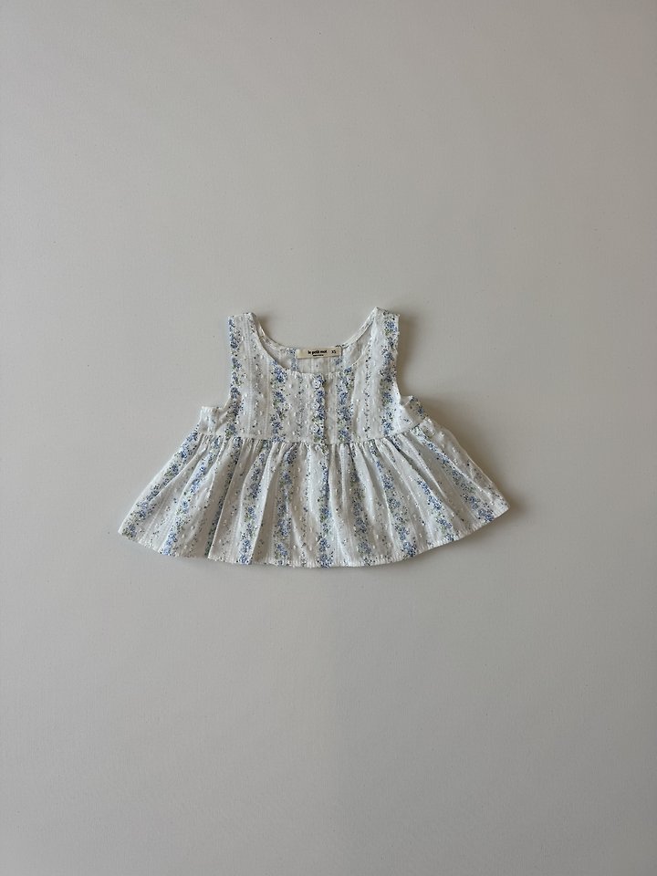 Le petitmot - Korean Children Fashion - #designkidswear - Flower Blouse Sleeveless Top - 5