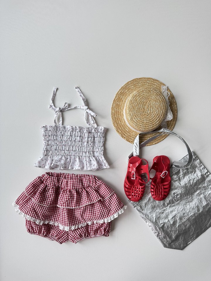 Le petitmot - Korean Children Fashion - #discoveringself - Check Frill Shorts - 9