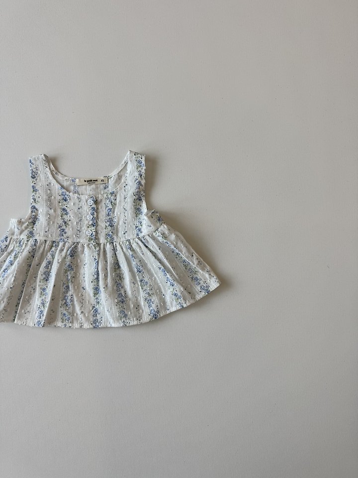 Le petitmot - Korean Children Fashion - #discoveringself - Flower Blouse Sleeveless Top - 6