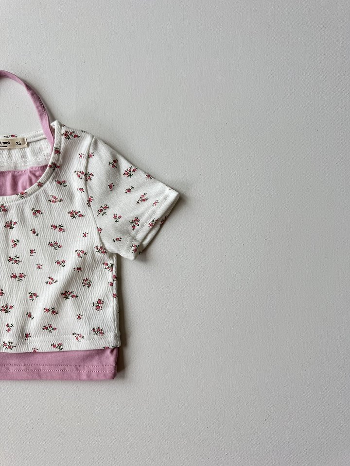 Le petitmot - Korean Children Fashion - #fashionkids - Flower Halter Neck Tee - 6