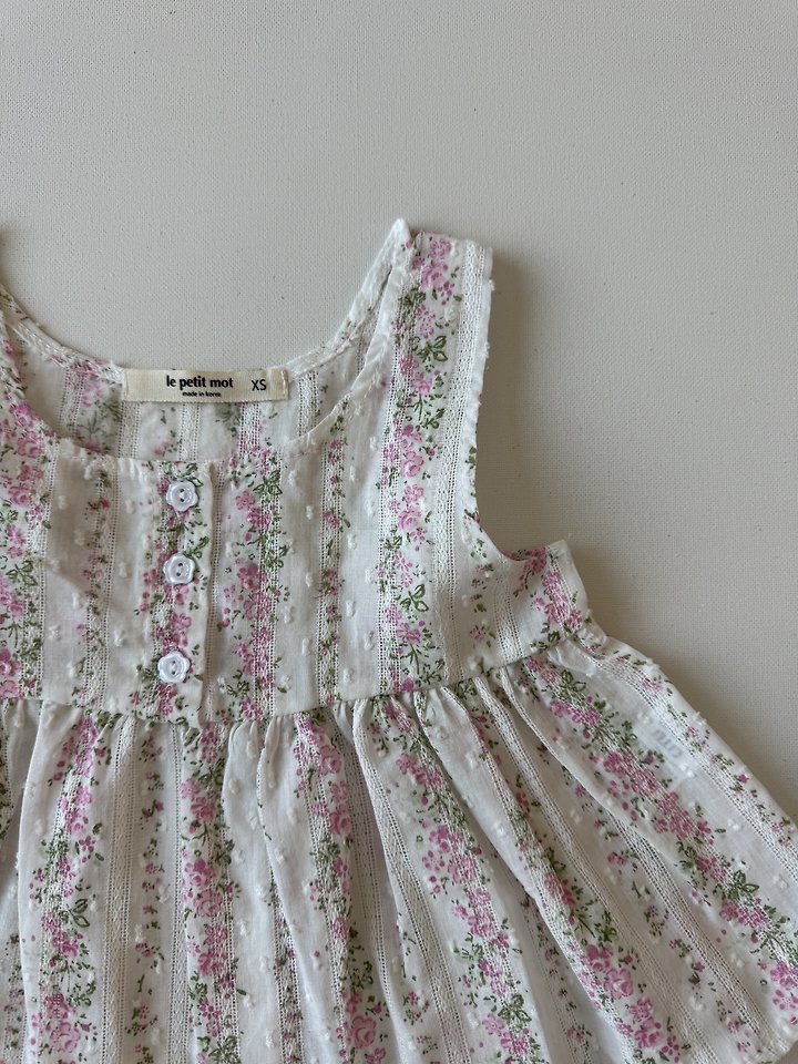 Le petitmot - Korean Children Fashion - #kidsshorts - Flower Blouse Sleeveless Top - 8