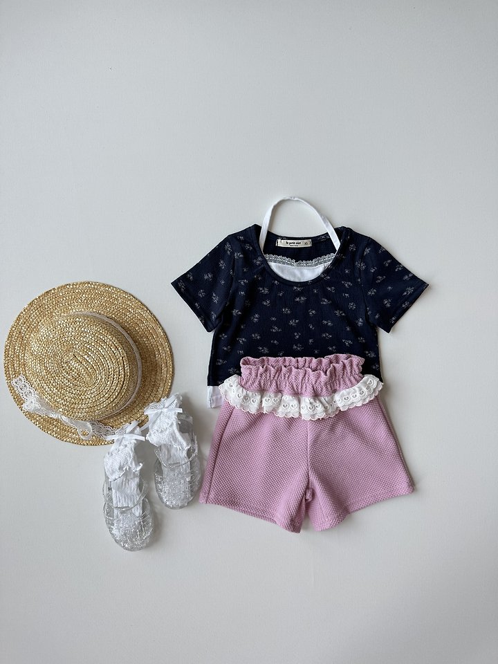 Le petitmot - Korean Children Fashion - #kidsshorts - Flower Halter Neck Tee - 7