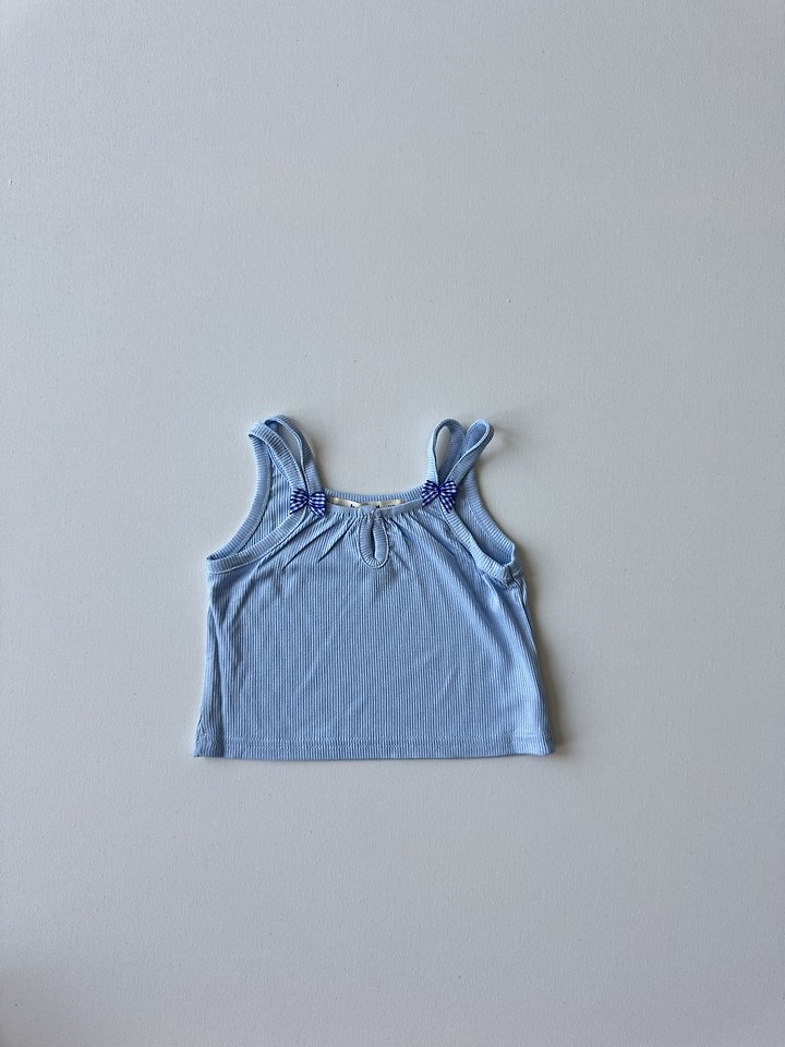 Le petitmot - Korean Children Fashion - #kidsstore - Ribbon Ribbed Sleeveless Top - 7