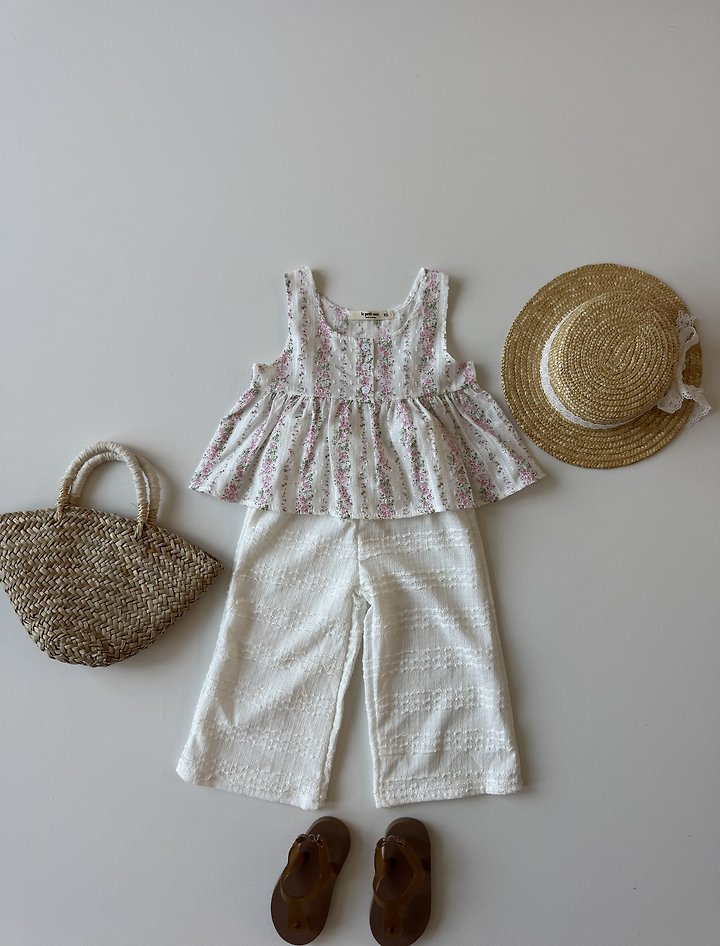 Le petitmot - Korean Children Fashion - #kidzfashiontrend - Flower Blouse Sleeveless Top - 10