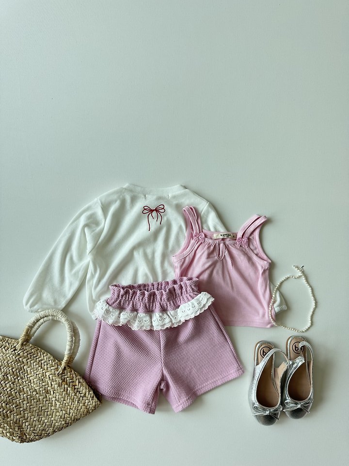 Le petitmot - Korean Children Fashion - #littlefashionista - Ribbon Ribbed Sleeveless Top - 10