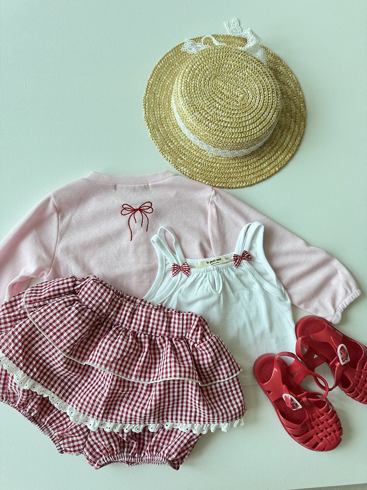 Le petitmot - Korean Children Fashion - #littlefashionista - Ribbon Embroidered Summer Cardigan - 6
