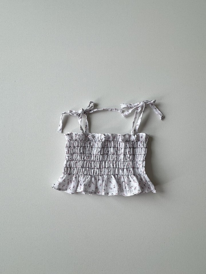 Le petitmot - Korean Children Fashion - #magicofchildhood - Smocked Strap Sleeveless Top - 3