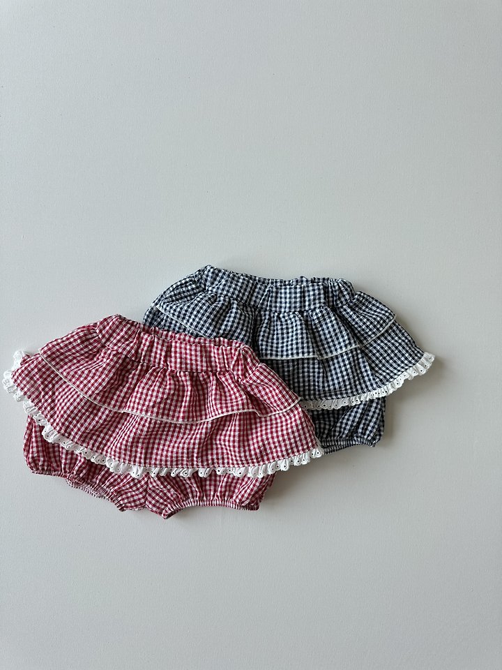 Le petitmot - Korean Children Fashion - #minifashionista - Check Frill Shorts