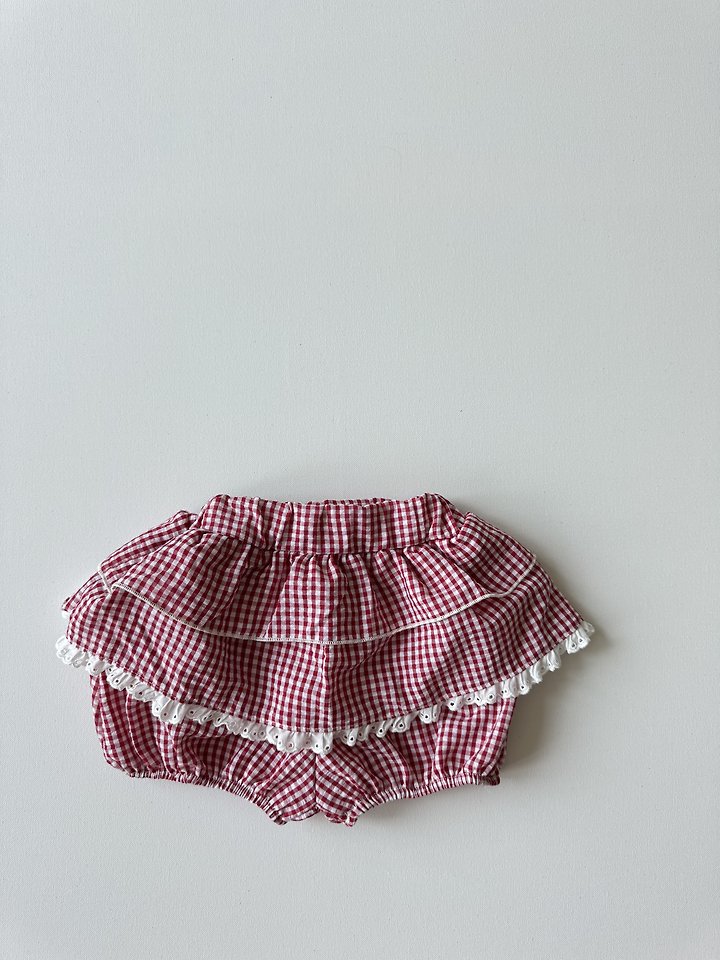 Le petitmot - Korean Children Fashion - #stylishchildhood - Check Frill Shorts - 5