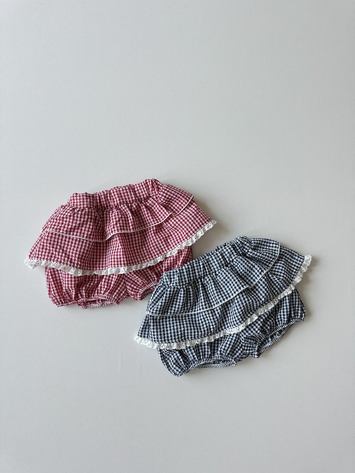 Le petitmot - Korean Children Fashion - #todddlerfashion - Check Frill Shorts - 3