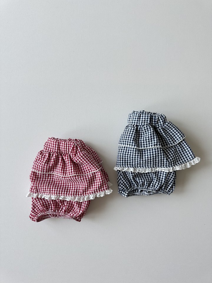 Le petitmot - Korean Children Fashion - #todddlerfashion - Check Frill Shorts - 4
