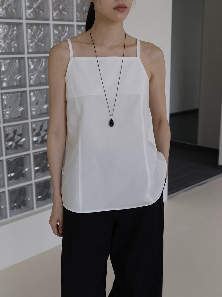 Lenoii - Korean Women Fashion - #momslook - Selly Cotton Sleeveless Blouse - 2