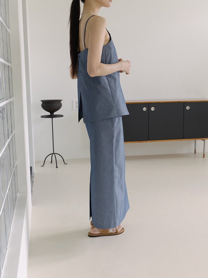 Lenoii - Korean Women Fashion - #momslook - Selly Cotton Maxi Skirt - 11