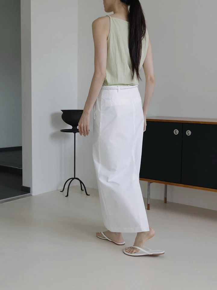 Lenoii - Korean Women Fashion - #momslook - Selly Cotton Maxi Skirt - 3