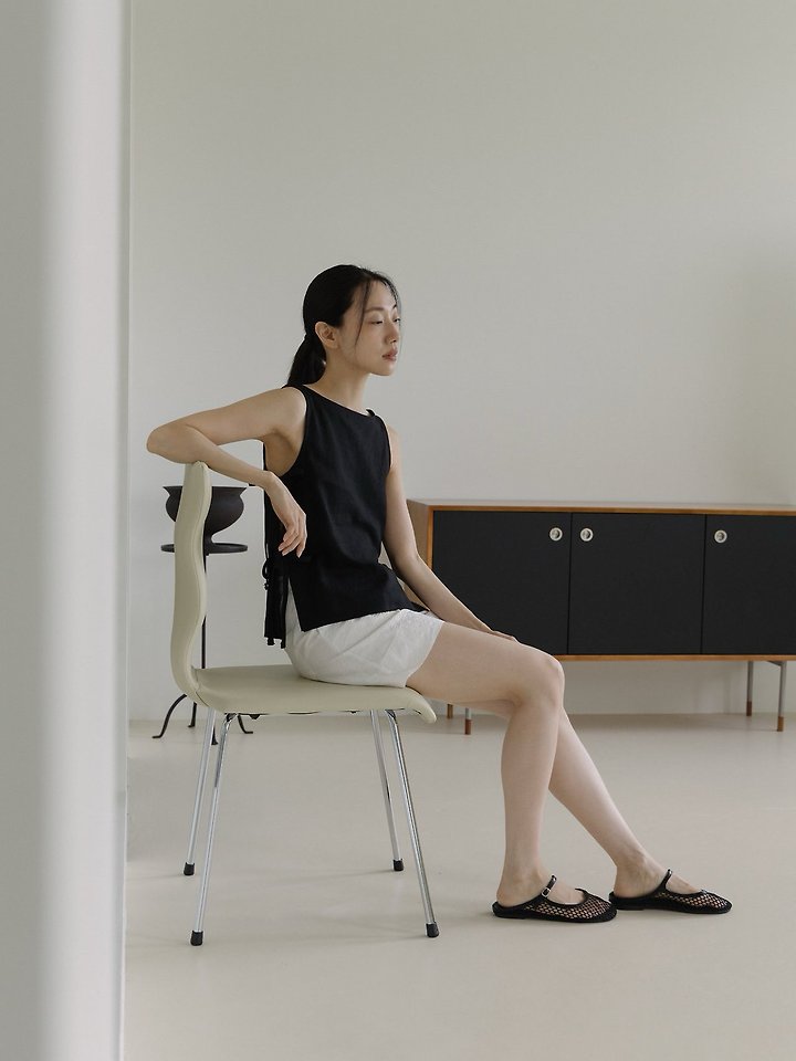 Lenoii - Korean Women Fashion - #momslook - Venice Linen Strap Blouse - 12