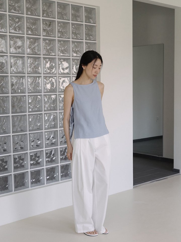 Lenoii - Korean Women Fashion - #womensfashion - Venice Linen Strap Blouse - 4