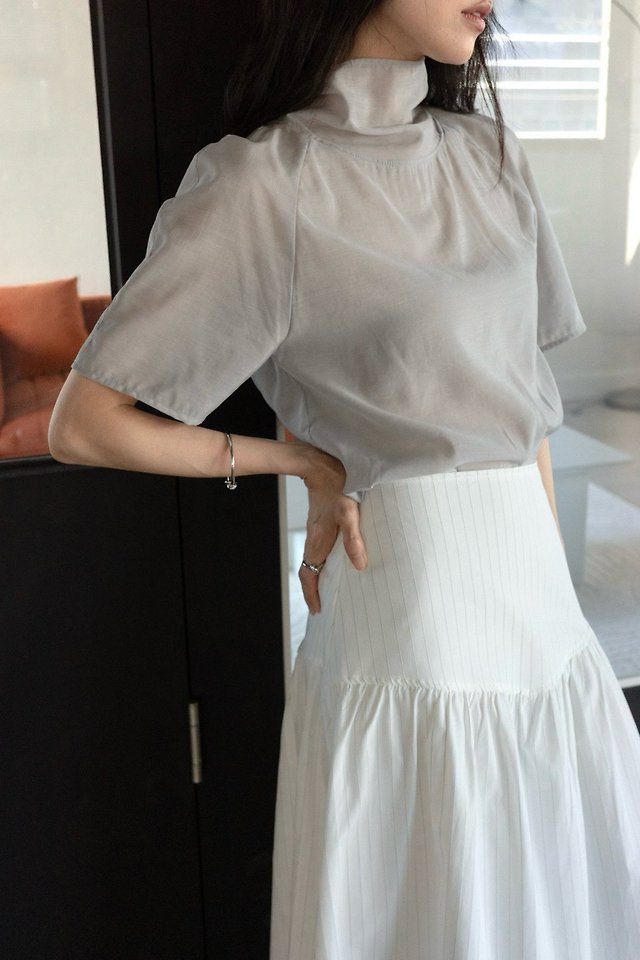 Lenoii - Korean Women Fashion - #momslook - Sheer Tie Blouse - 11