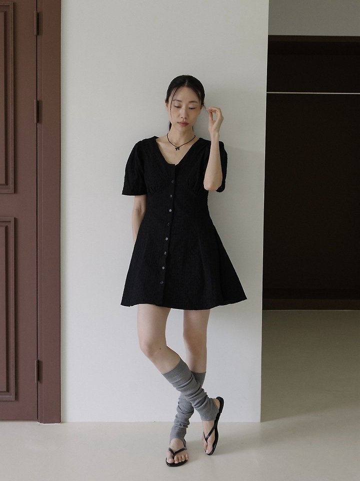 Lenoii - Korean Women Fashion - #momslook - Fran Embroidered One-piece - 7