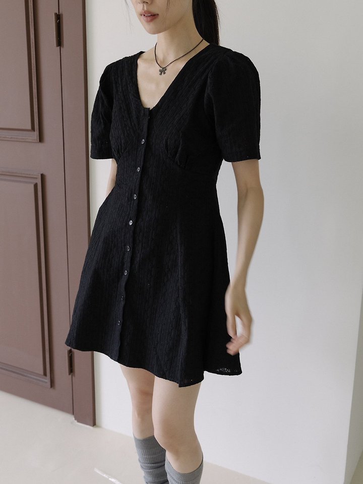 Lenoii - Korean Women Fashion - #momslook - Fran Embroidered One-piece - 9