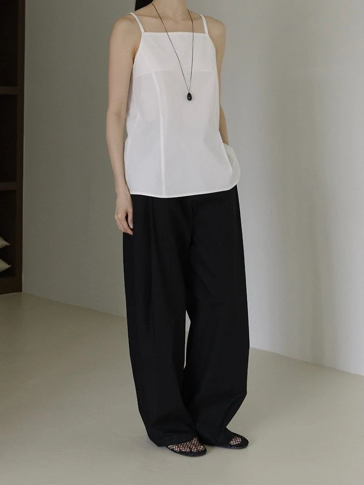 Lenoii - Korean Women Fashion - #momslook - Mono Tuck Cotton Pants - 7