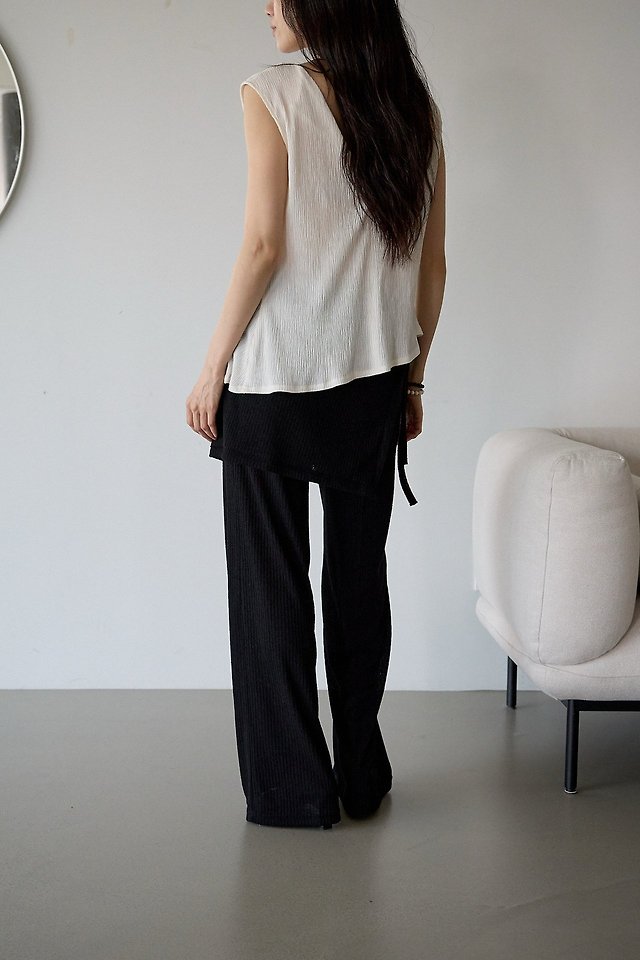 Lenoii - Korean Women Fashion - #momslook - Wave Pleated Blouse - 3