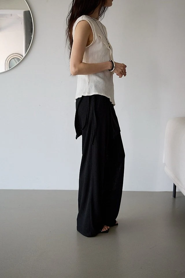 Lenoii - Korean Women Fashion - #momslook - Wave Pleated Blouse - 6
