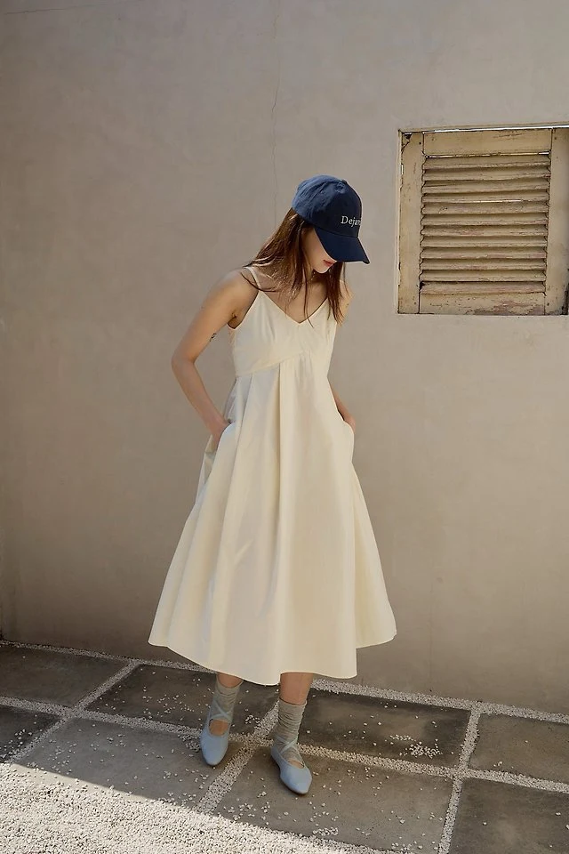 Lenoii - Korean Women Fashion - #momslook - Monet Cotton Long One-piece - 5