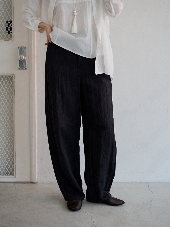 Lenoii - Korean Women Fashion - #momslook - Port Loose Barrel Pants - 11
