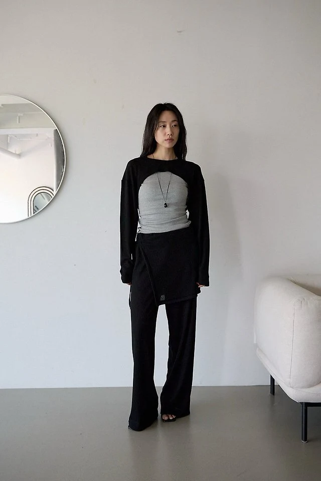 Lenoii - Korean Women Fashion - #momslook - Latte Linen Bolero Tee - 7