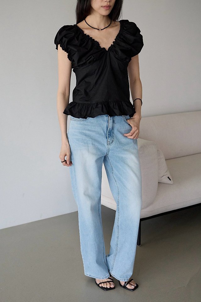 Lenoii - Korean Women Fashion - #momslook - Oat Shirring Cotton Blouse - 9
